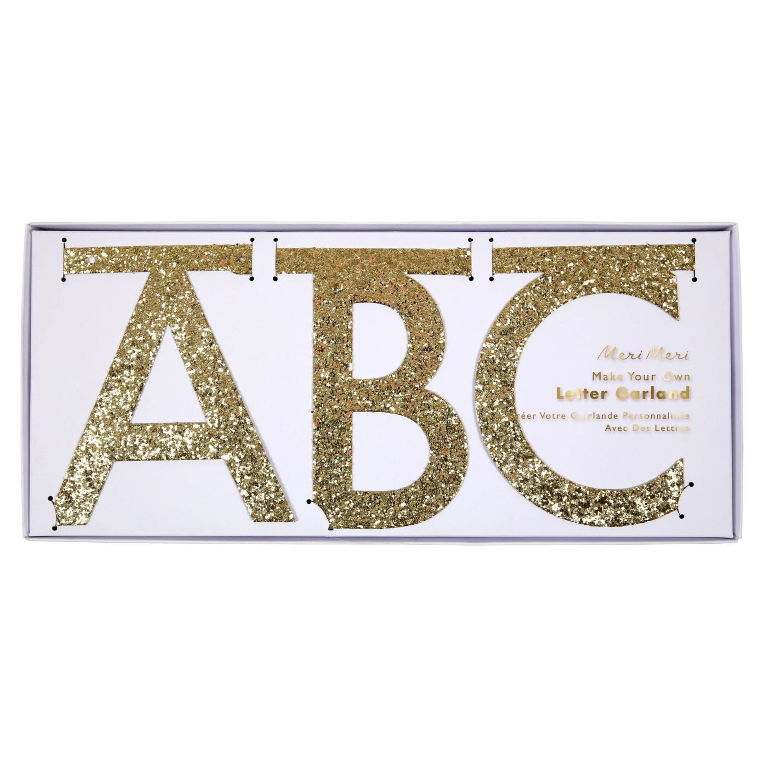 Meri-Meri Gold Glitter Letter Garland Kit 5 Meri-Meri Gold Glitter Letter Garland Kit - Image 5