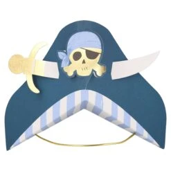Meri-Meri Blue Pirate Party Hats (x 8) -Party Supply Discount Store media 02f5d0c0 010c 4d2b b9c0 96eee05357da