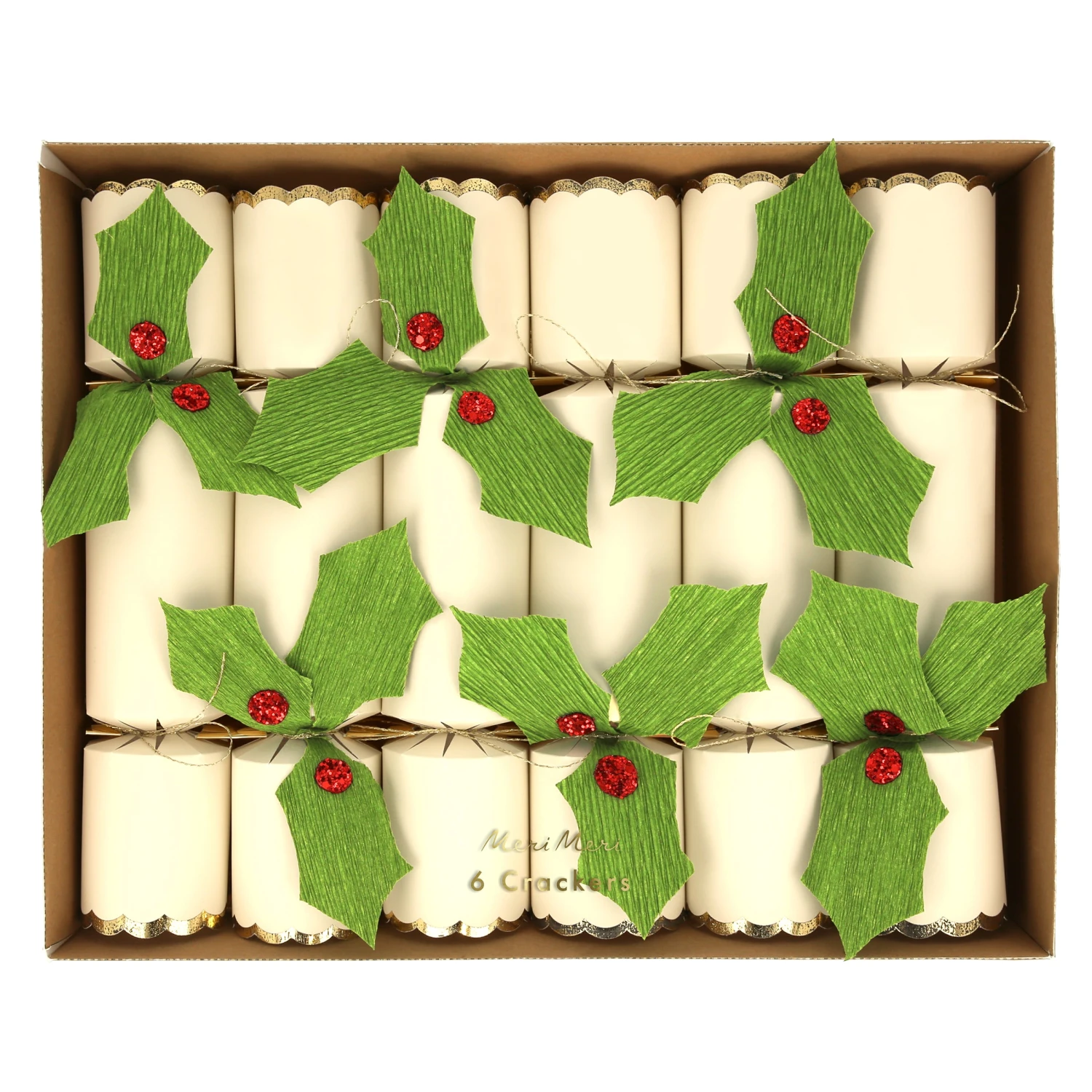 Meri-Meri Holly Crackers (x 6) 1 Meri-Meri Holly Crackers (x 6)