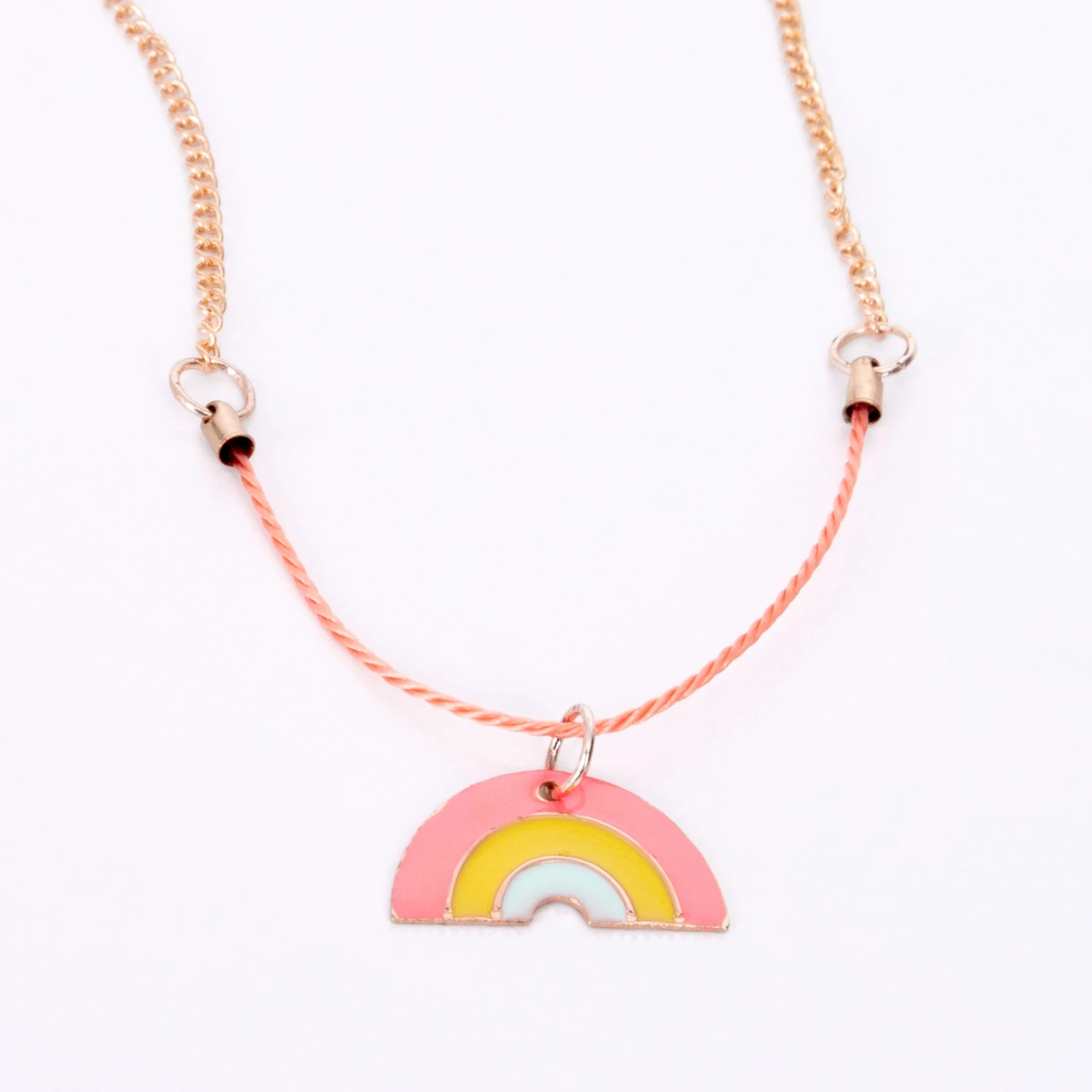 Meri-Meri Enamel Rainbow Necklace 1 Meri-Meri Enamel Rainbow Necklace