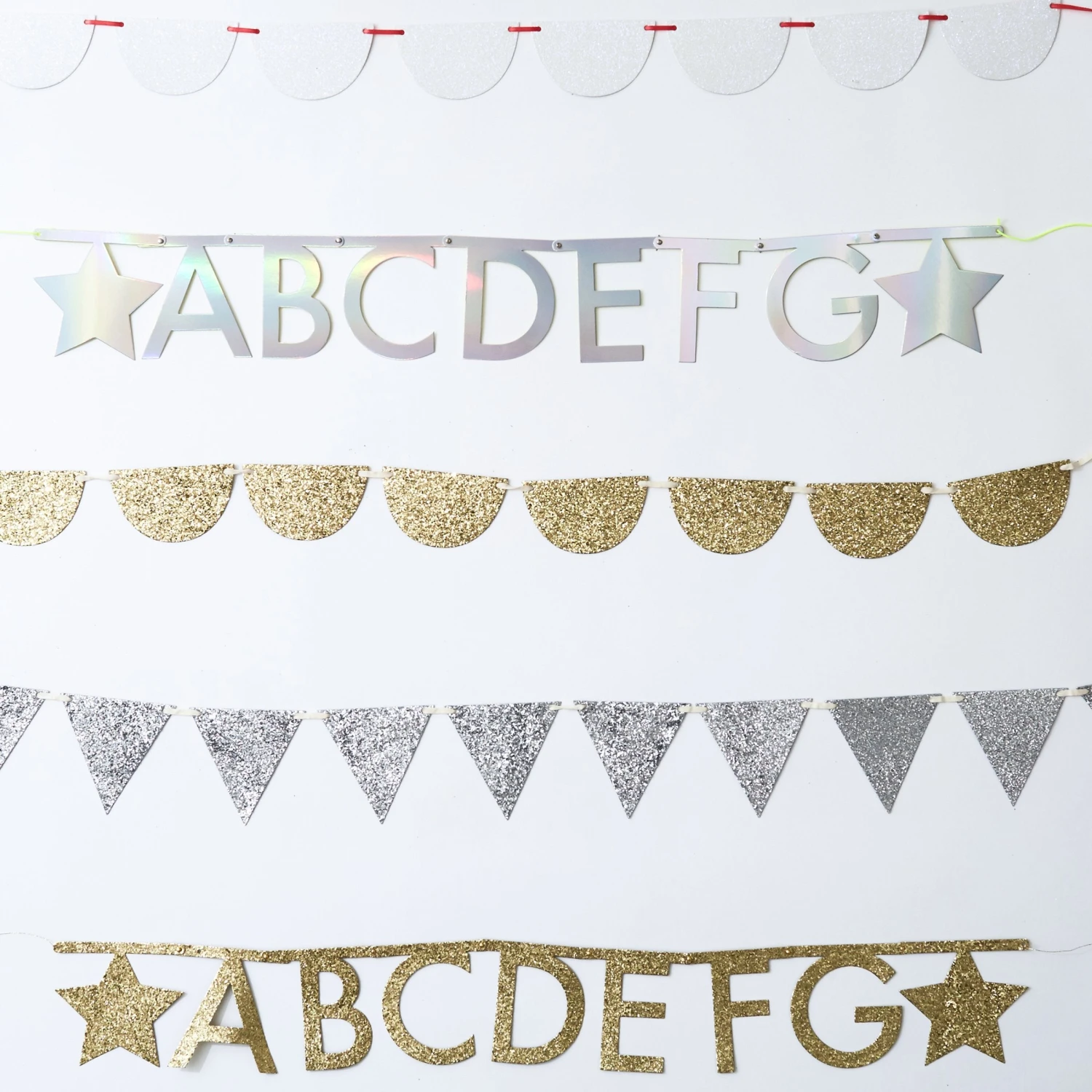 Meri-Meri Gold Glitter Letter Garland Kit 6 Meri-Meri Gold Glitter Letter Garland Kit - Image 6