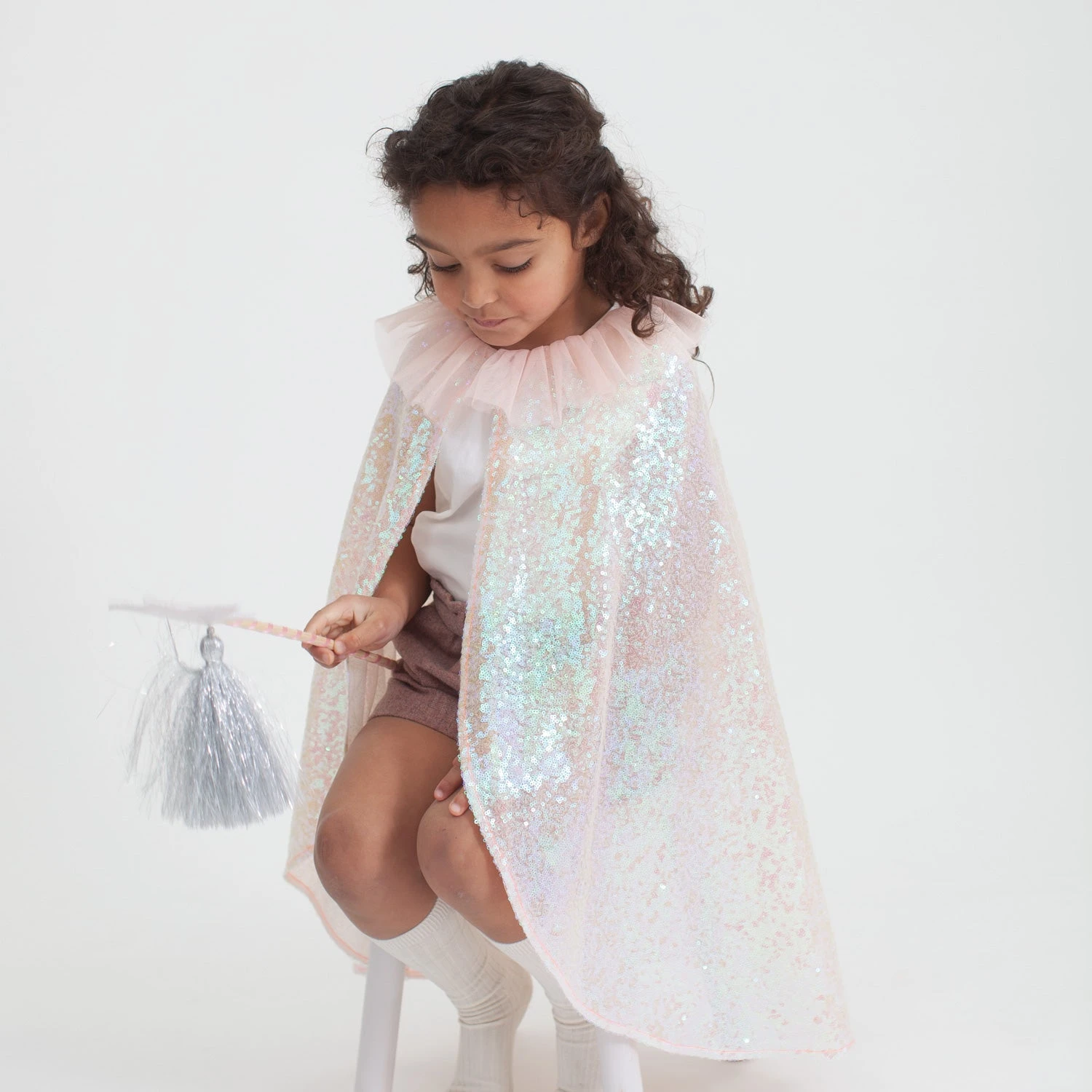 Meri-Meri Iridescent Sequin Cape Costume 3 Meri-Meri Iridescent Sequin Cape Costume - Image 3