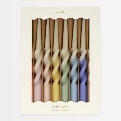 Meri-Meri Rainbow Twisted Table Candles (x 8)