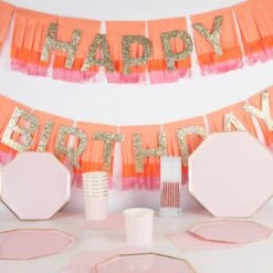 Meri-Meri Pink Happy Birthday Party Set