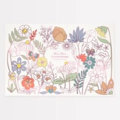 Meri-Meri Butterflies & Flowers Coloring Placemats (x 8)