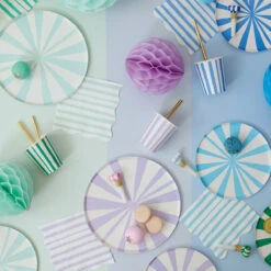 Meri-Meri Mint Stripe Dinner Plates (x 8) -Party Supply Discount Store media 16fbbf95 c7f7 4ef2 92e7 72b91fb07276