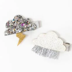 Meri-Meri Sparkly Weather Hair Clips (x 4) -Party Supply Discount Store media 1a35b500 525d 4799 93ec cfa88c769370