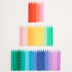 Meri-Meri Rainbow Twisted Mini Candles (x 50) -Party Supply Discount Store media 21b36f92 81b9 449e 82b2 61827c260432
