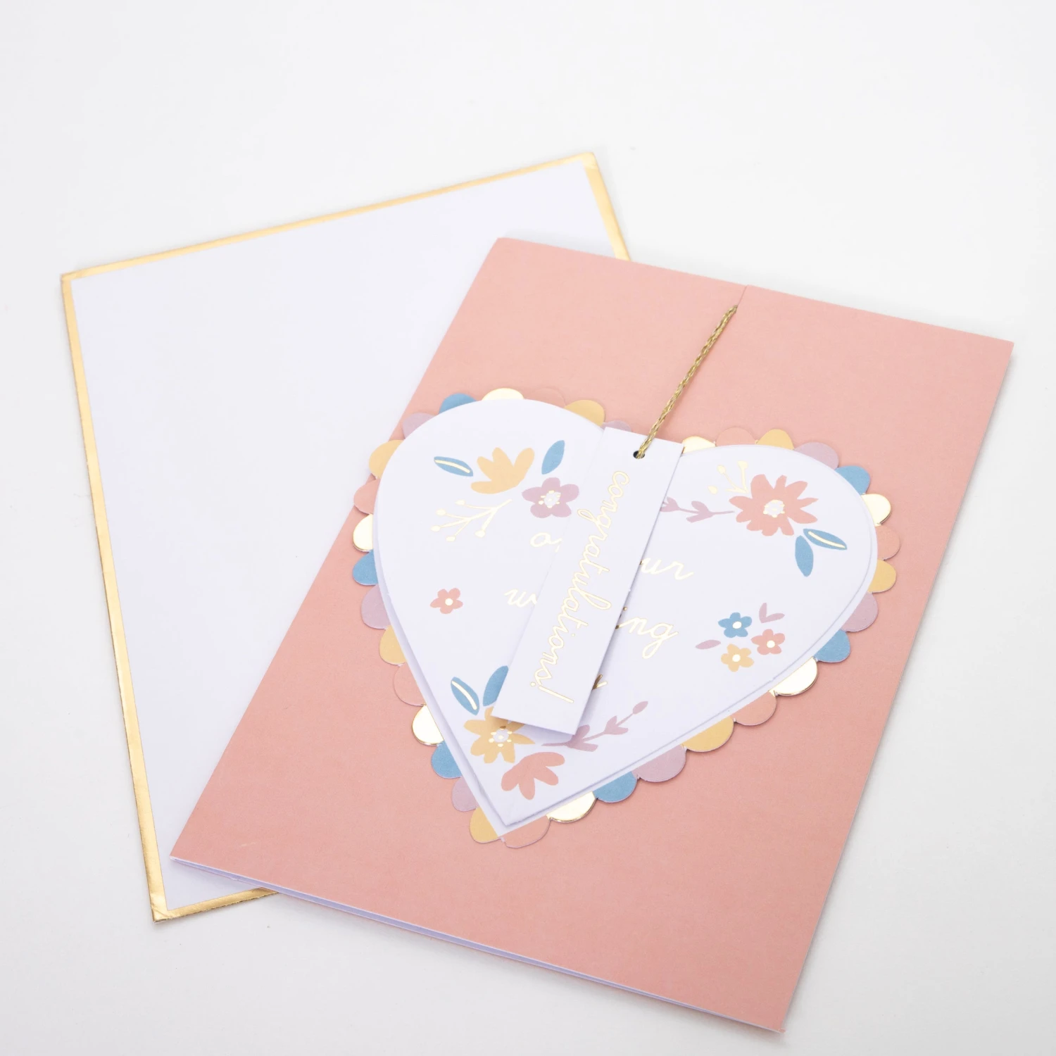 Meri-Meri Honeycomb Heart Wedding Card 3 Meri-Meri Honeycomb Heart Wedding Card - Image 3