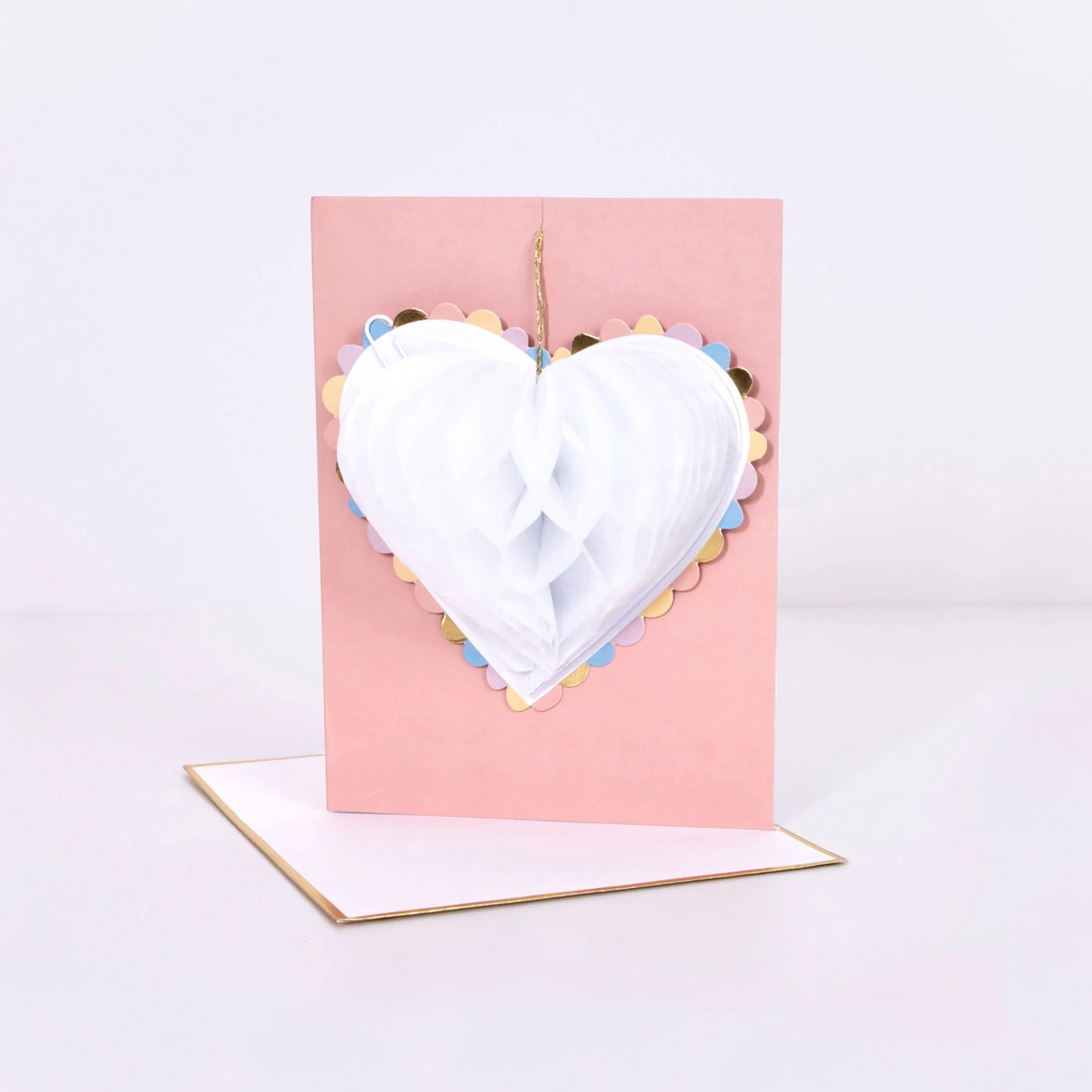 Meri-Meri Honeycomb Heart Wedding Card 2 Meri-Meri Honeycomb Heart Wedding Card - Image 2