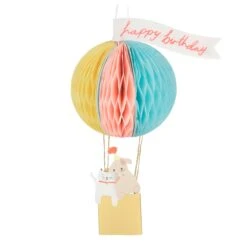 Meri-Meri Air Balloon Honeycomb Birthday Card