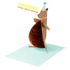 Meri-Meri Honey Bear Stand-Up Birthday Card