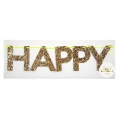 Meri-Meri Gold Happy Birthday Garland -Party Supply Discount Store media 343d4bcc 9aa7 46a2 b8aa 28947849b39b