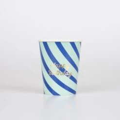 Meri-Meri Stripe Happy Birthday Cups (x 8) -Party Supply Discount Store media 386e7856 ea22 431c bf92 a7124e7fdf9d
