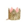 Meri-Meri Mini Gold Glitter Crown Hair Clip