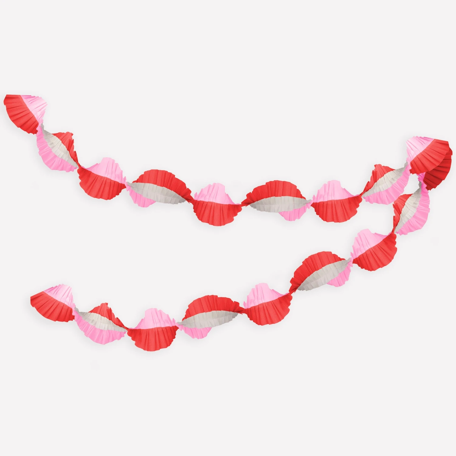 Meri-Meri Pink & Red Stitched Streamer 1 Meri-Meri Pink & Red Stitched Streamer
