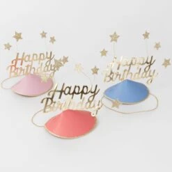 Meri-Meri Happy Birthday & Stars Party Hats (x 6)