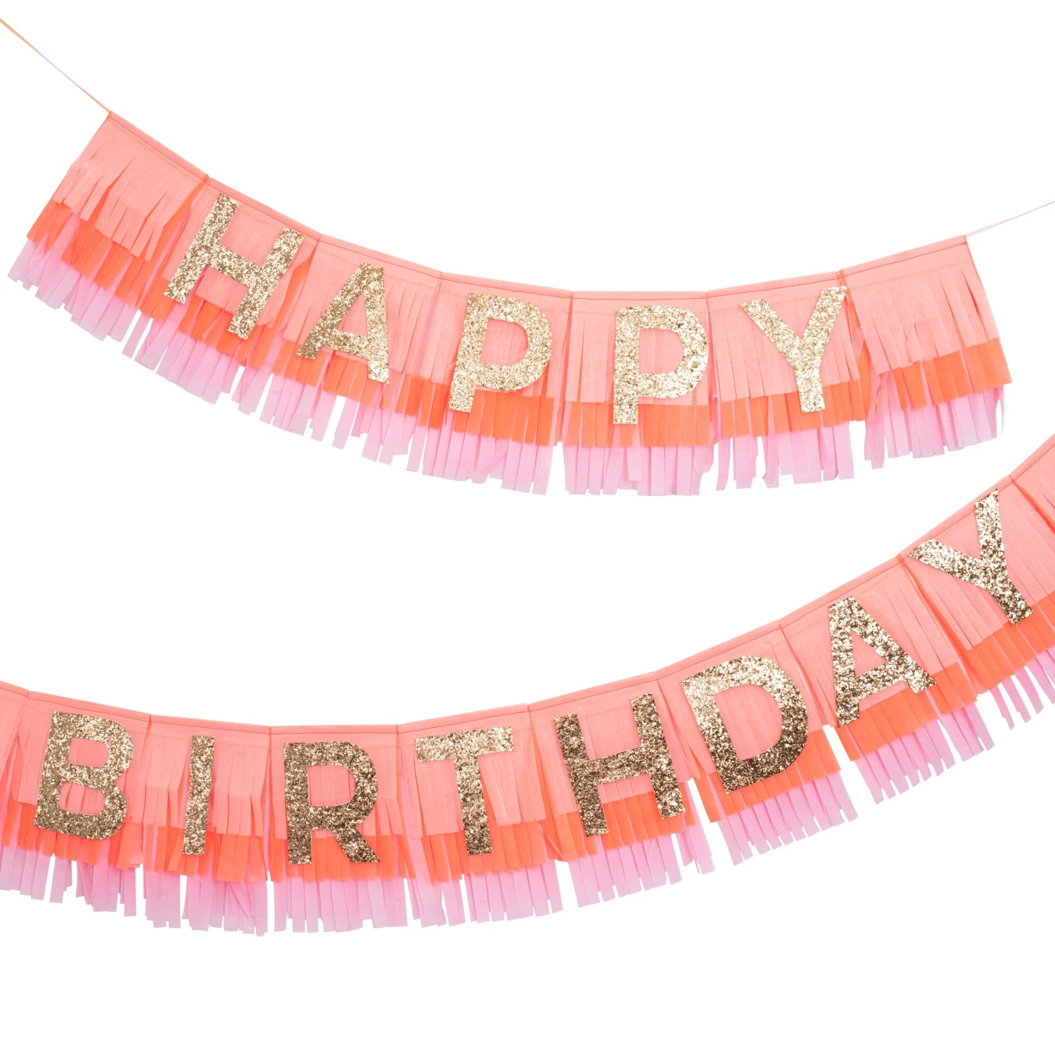Meri-Meri Pink Happy Birthday Fringe Garland 1 Meri-Meri Pink Happy Birthday Fringe Garland