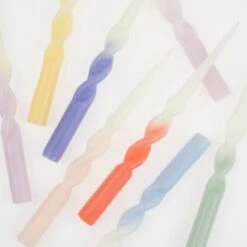 Meri-Meri Rainbow Twisted Table Candles (x 8) -Party Supply Discount Store media 43989667 1ad6 4d32 92e8 8060a8d22380