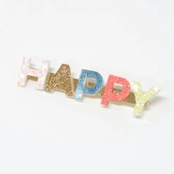 Meri-Meri Happy Glitter Hair Clip -Party Supply Discount Store media 44ff2116 bbd3 4b16 9bb8 b74761b3240e