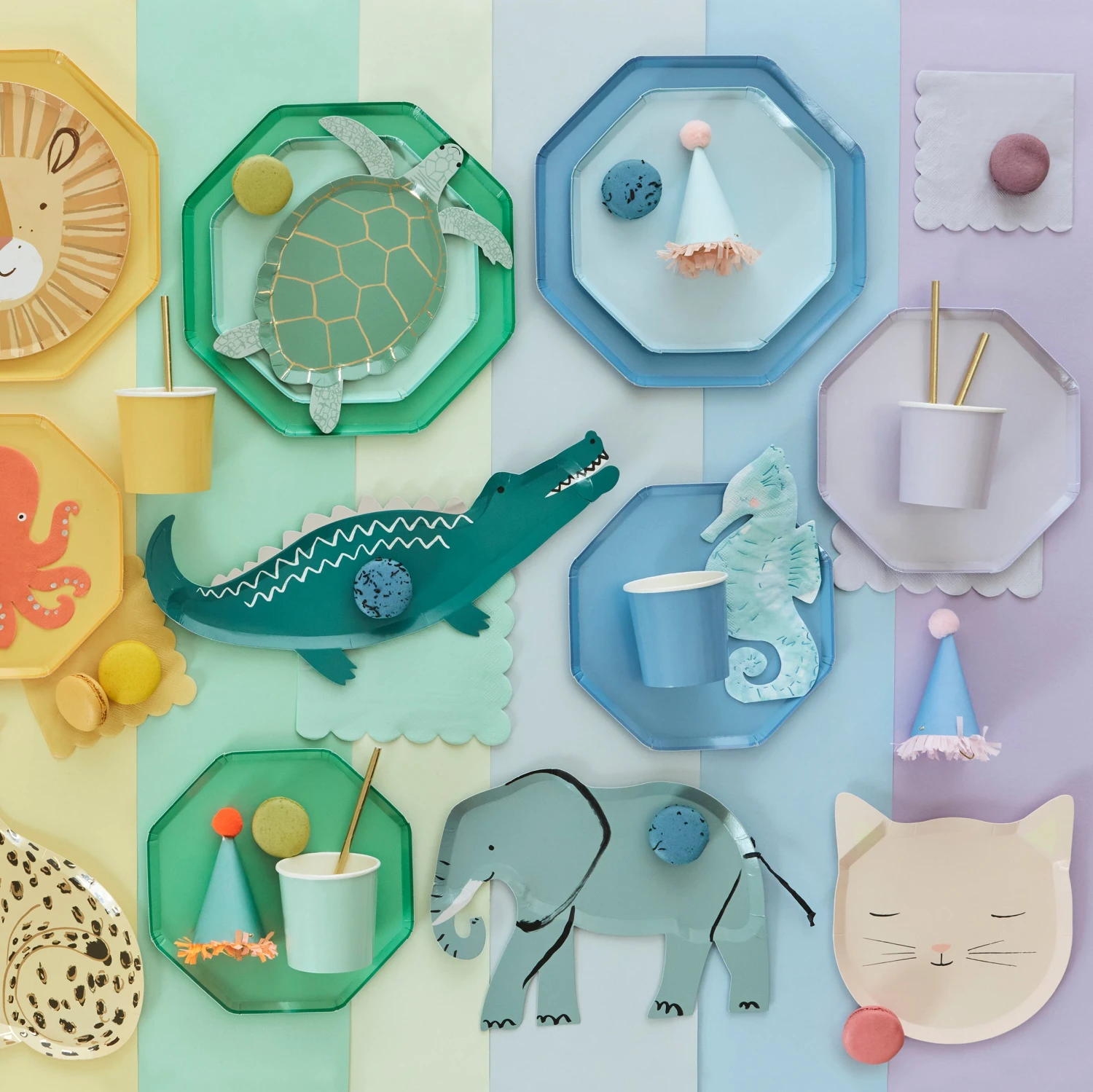 Meri-Meri Cornflower Blue Dinner Plates (x 8) 2 Meri-Meri Cornflower Blue Dinner Plates (x 8) - Image 2