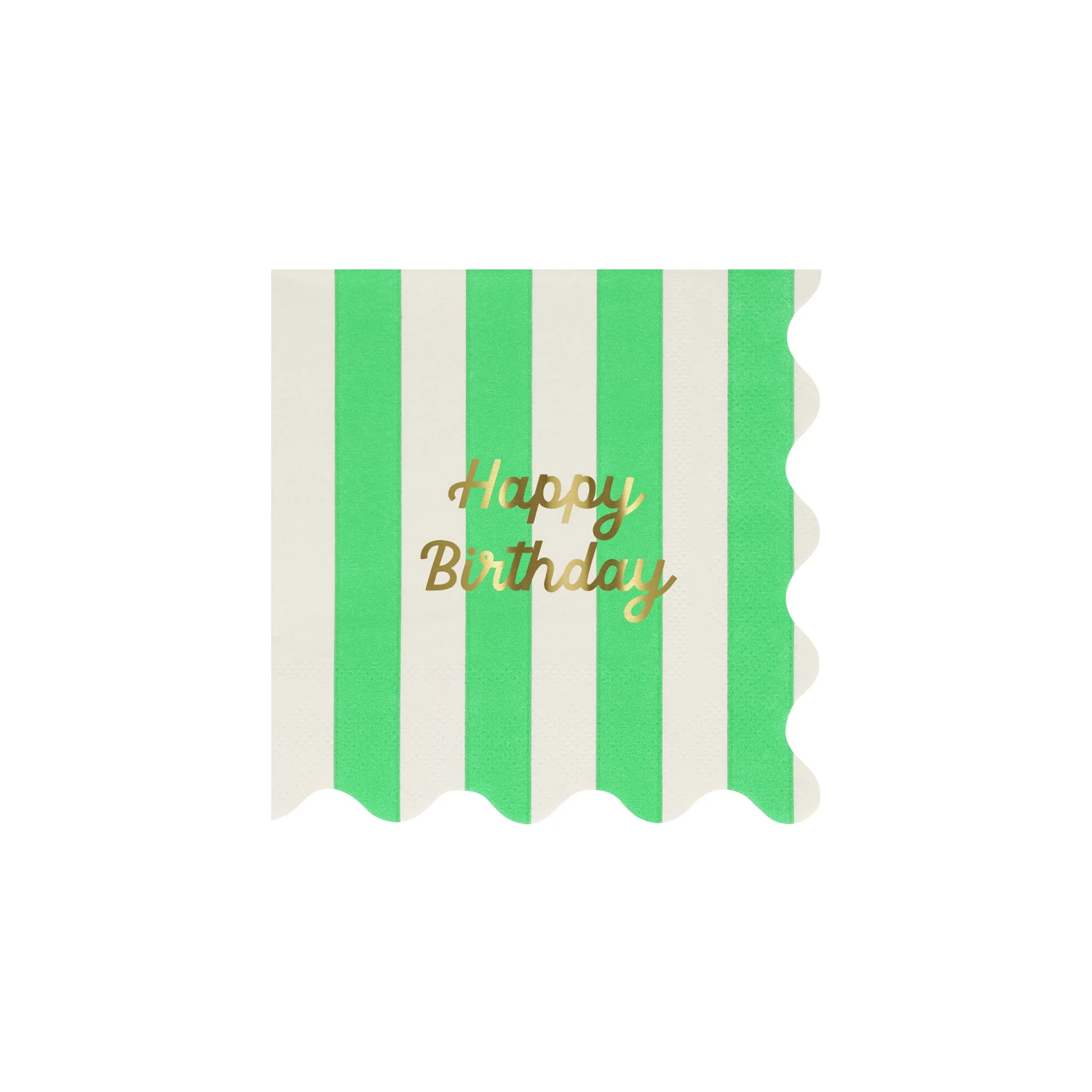 Meri-Meri Stripe Happy Birthday Small Napkins (x 16) 4 Meri-Meri Stripe Happy Birthday Small Napkins (x 16) - Image 4