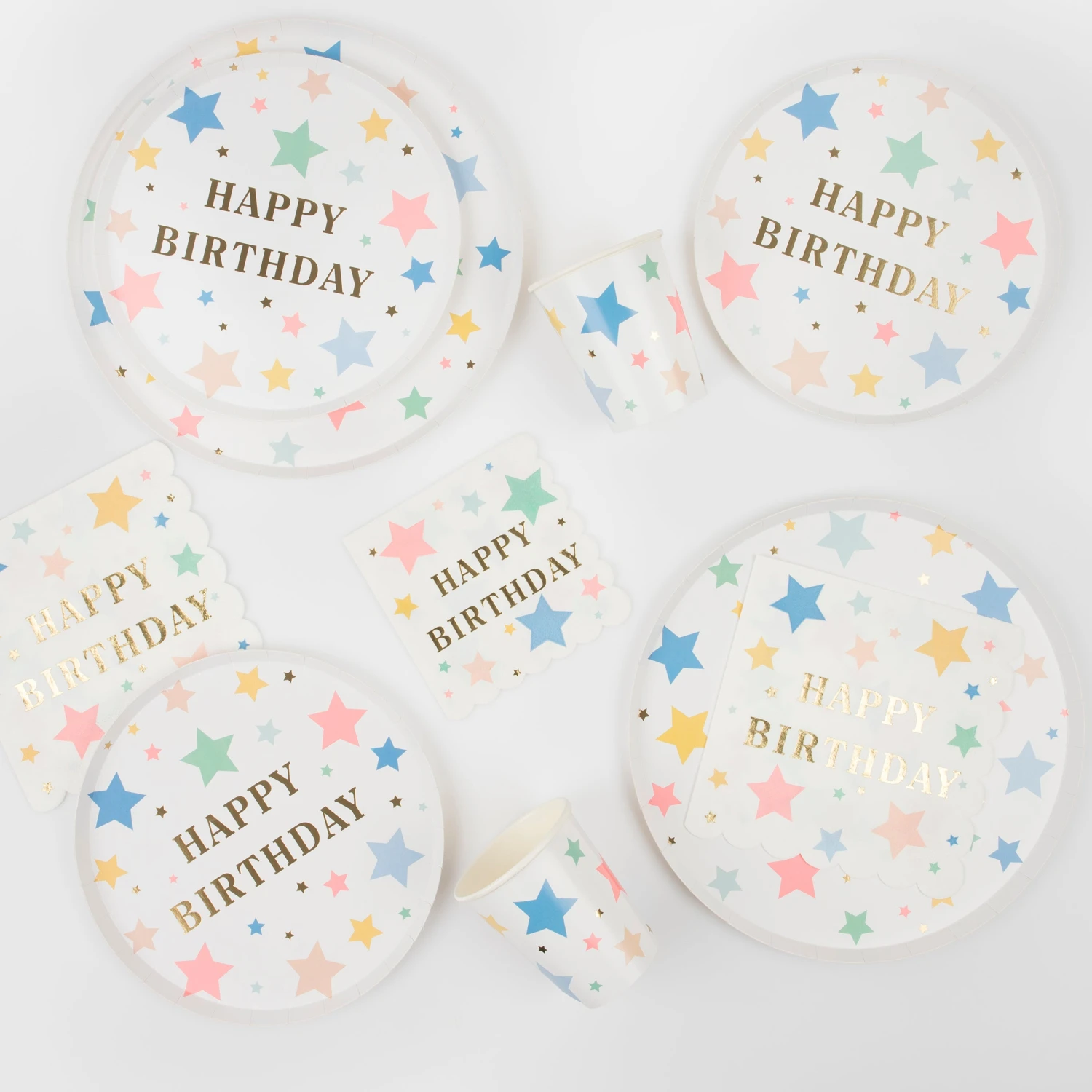 Meri-Meri Happy Birthday Stars Large Napkins (x 16) 3 Meri-Meri Happy Birthday Stars Large Napkins (x 16) - Image 3