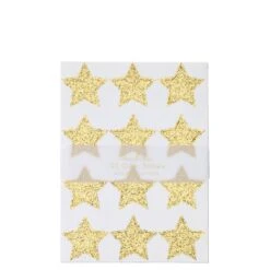 Meri-Meri Gold Glitter Stars Sticker Sheets (x 10 Sheets)