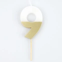 Meri-Meri Gold Dipped Number Candles 0-9 -Party Supply Discount Store media 5eca86a5 ddb8 4814 b2b7 21b9aeb28343