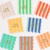 Meri-Meri Stripe Happy Birthday Small Napkins (x 16)
