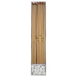 Meri-Meri Gold Long Candles (x 16)