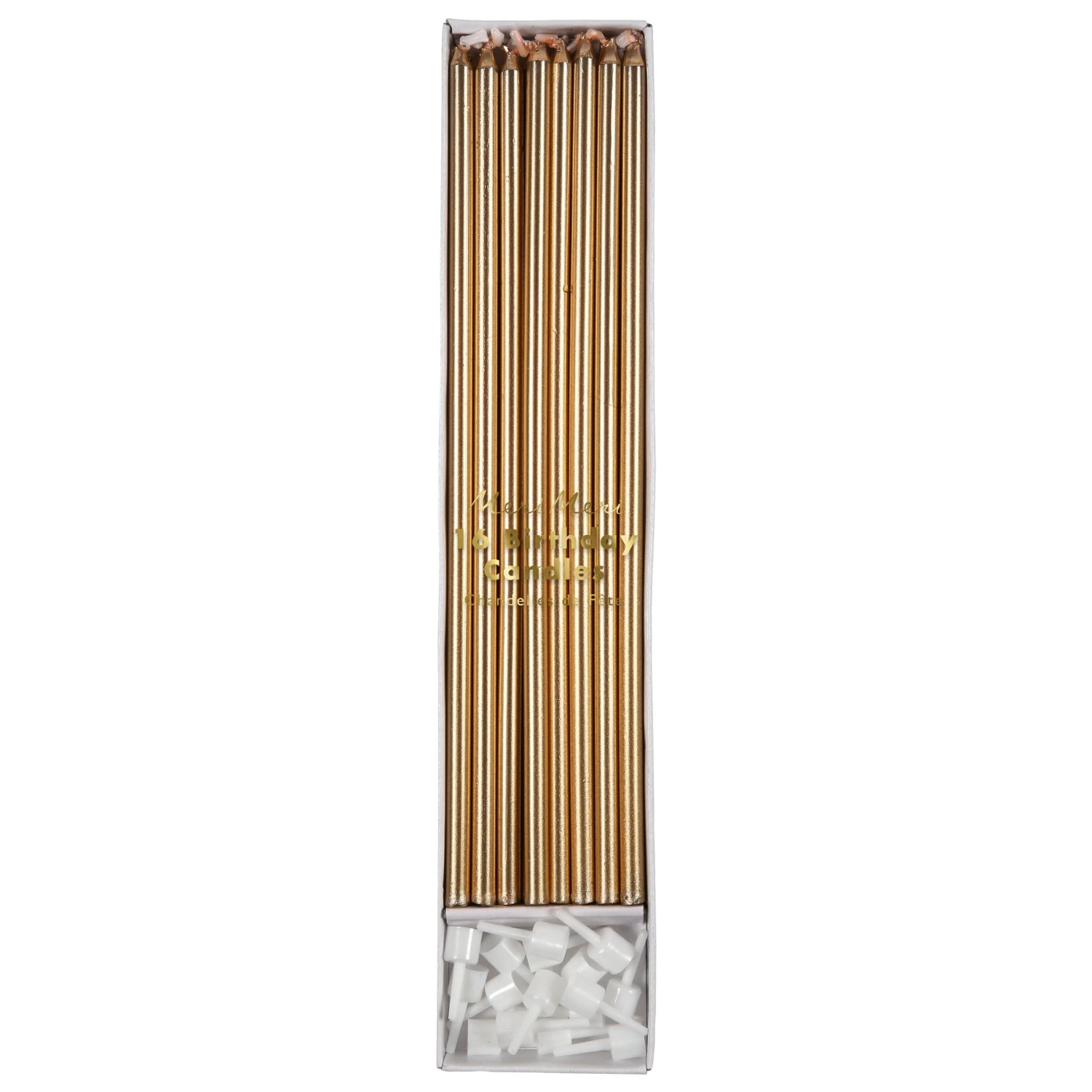 Meri-Meri Gold Long Candles (x 16) 1 Meri-Meri Gold Long Candles (x 16)