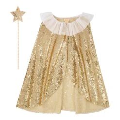 Meri-Meri Gold Sparkle Cape Costume -Party Supply Discount Store media 662de531 95a4 4b9c b6cd be3e85b41da6