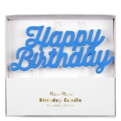 Meri-Meri Blue Happy Birthday Candle