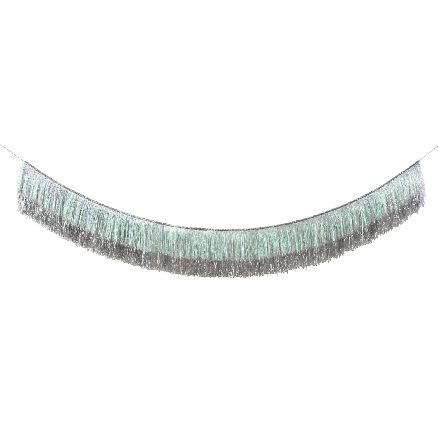 Meri-Meri Silver Iridescent Tinsel Fringe Garland 3 Meri-Meri Silver Iridescent Tinsel Fringe Garland - Image 3