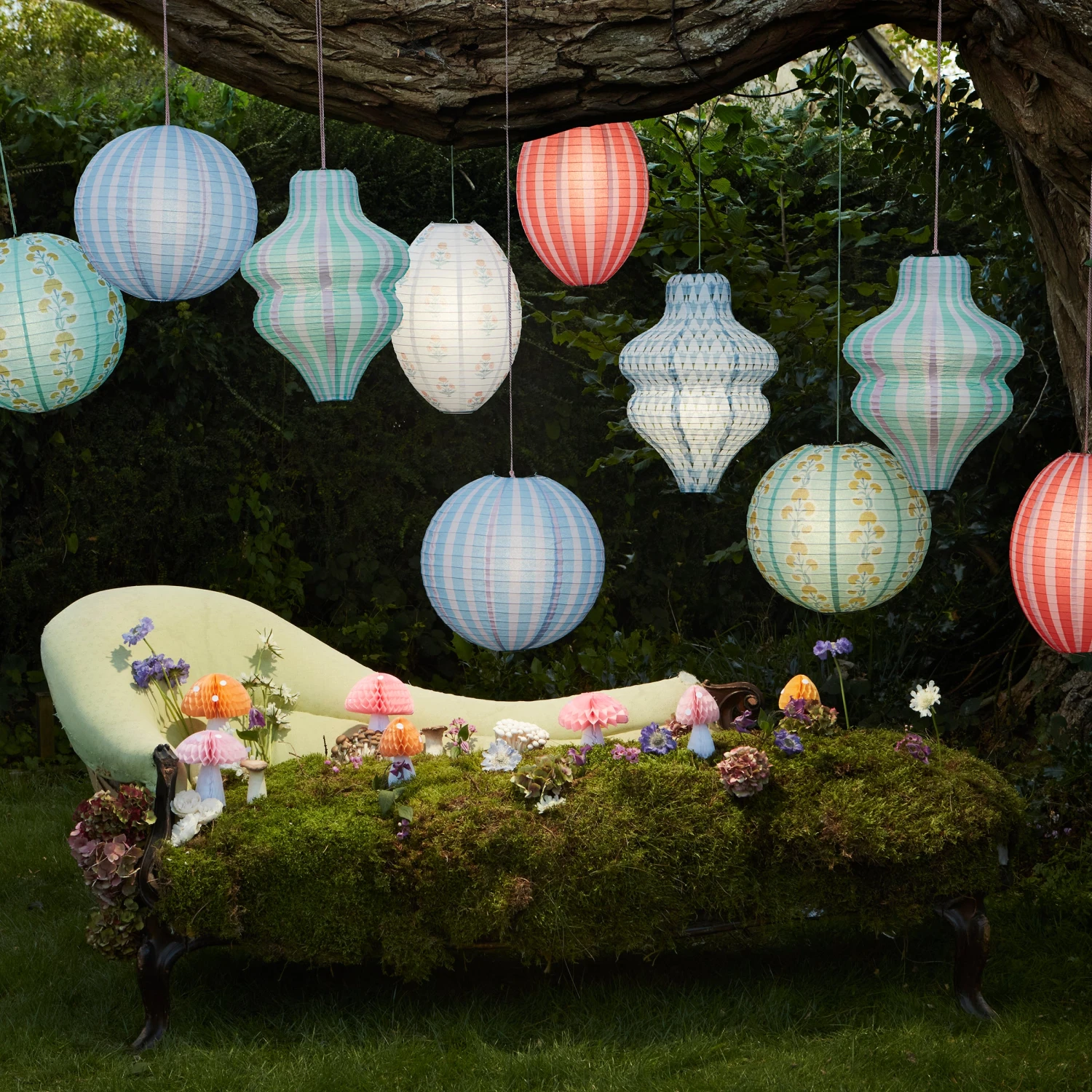 Meri-Meri Stripy Lanterns (x 3) 3 Meri-Meri Stripy Lanterns (x 3) - Image 3