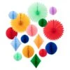 Meri-Meri Rainbow Honeycomb Decoration Kit (x 16)