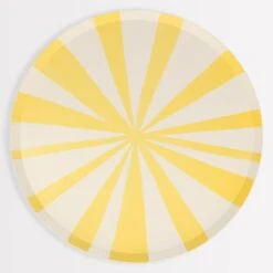 Meri-Meri Yellow Stripe Dinner Plates (x 8)