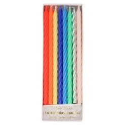 Meri-Meri Multi Neon Twisted Candles (x 16)