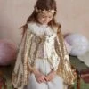 Meri-Meri Gold Sparkle Cape Costume