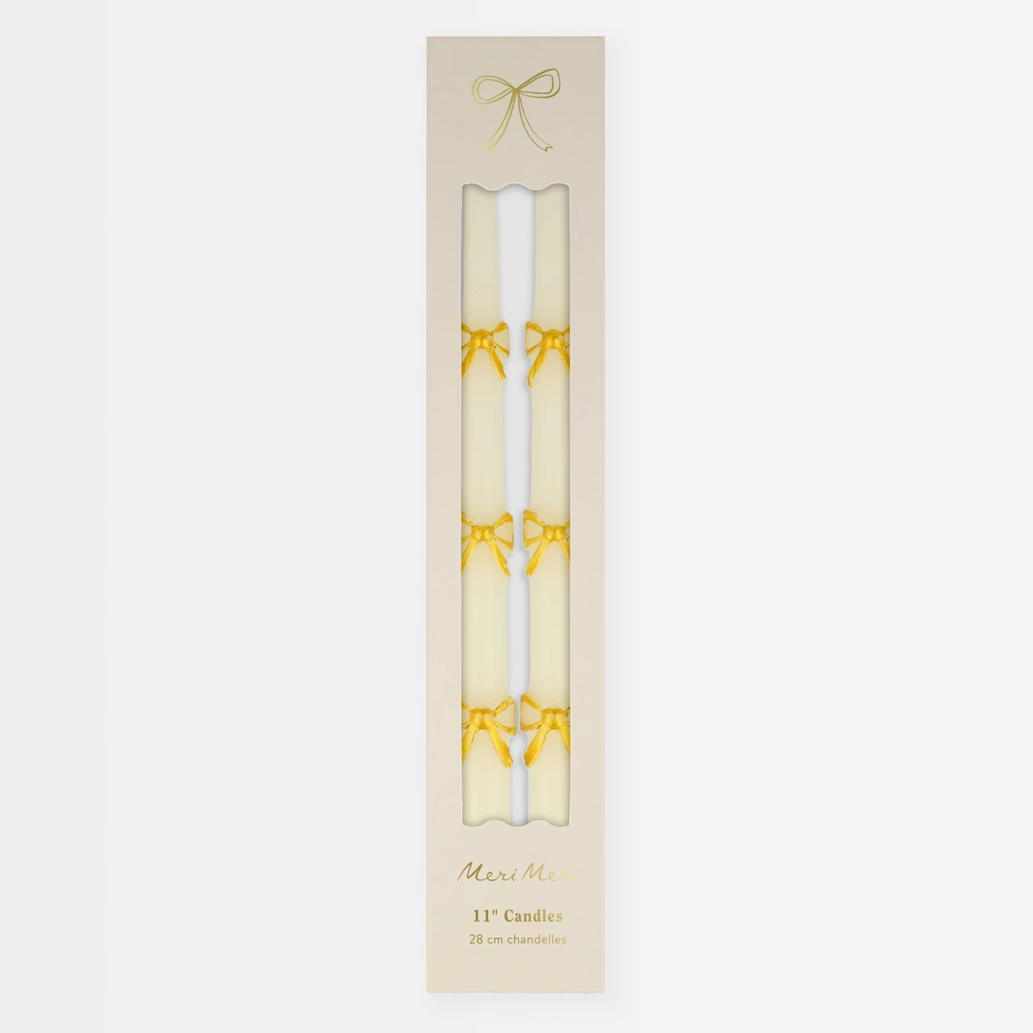 Meri-Meri Gold Bow Taper Candles (x 2) 1 Meri-Meri Gold Bow Taper Candles (x 2)