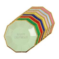Meri-Meri Happy Birthday Small Plates (x 8) -Party Supply Discount Store media 880339a7 a951 4808 9924 d755ad761894