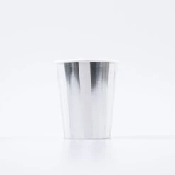 Meri-Meri Silver Stripe Cups (x 8)