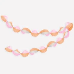 Meri-Meri Peach & Pink Stitched Streamer