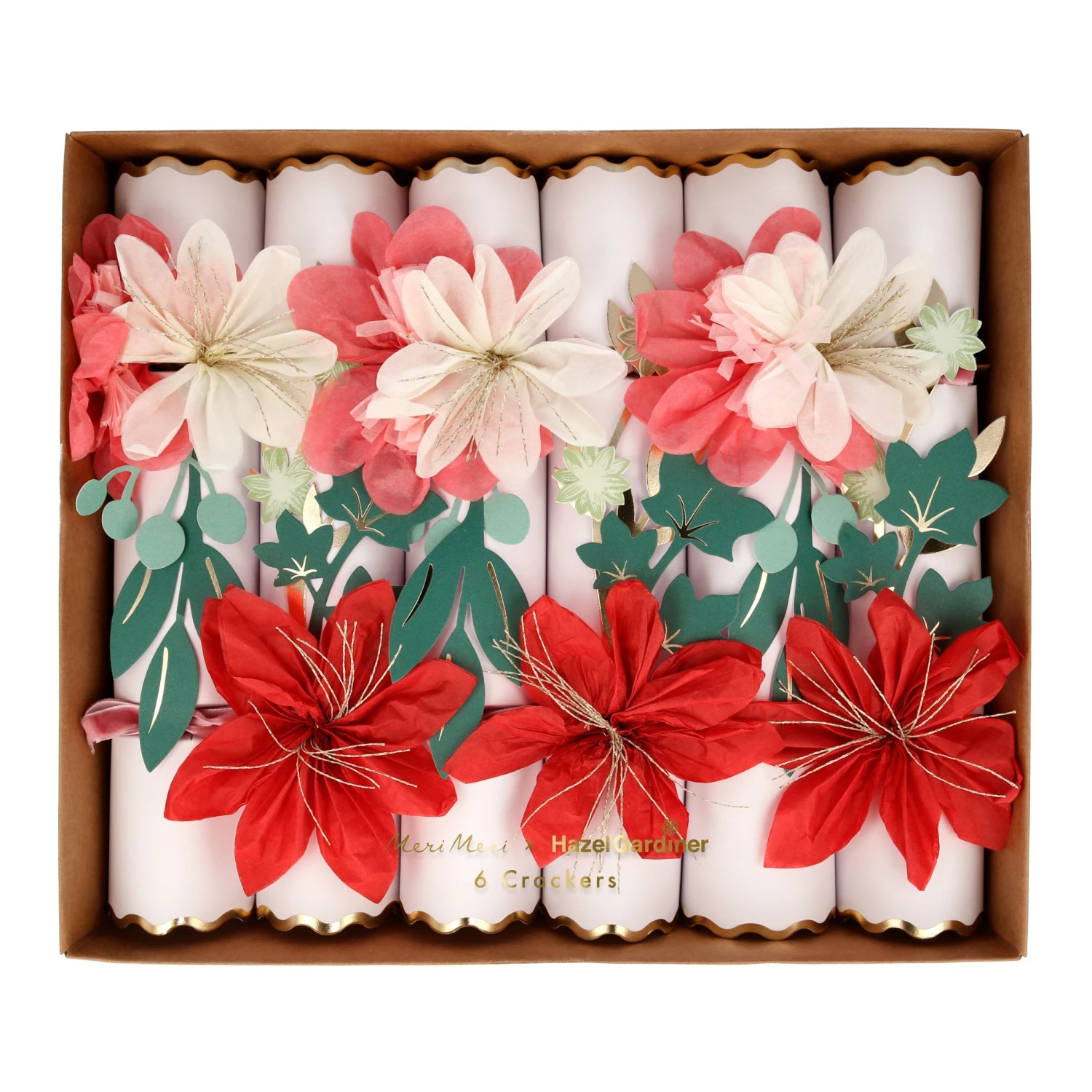 Meri-Meri Hazel Gardiner Large Flower Crackers (x 6) 1 Meri-Meri Hazel Gardiner Large Flower Crackers (x 6)