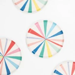 Meri-Meri Small Bright Stripe Reusable Bamboo Plates (x 6) -Party Supply Discount Store media 8e1a3386 3b6a 4d55 b6ed 3cb78cd61c74