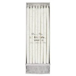 Meri-Meri Silver Glitter Candles (x 24)