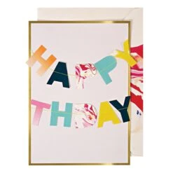 Meri-Meri Marble Birthday Garland Card