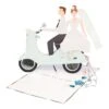 Meri-Meri Scooter Couple Stand-Up Wedding Card