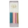Meri-Meri Multicolor Dipped Glitter Candles (x 16)